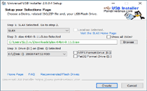 Интерфейс Universal USB Installer